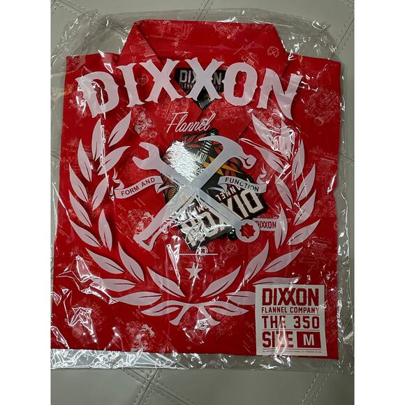 Dixxon Flannel Co. The 350 Party Shirt Red Medium NEW - Picture 3 of 8